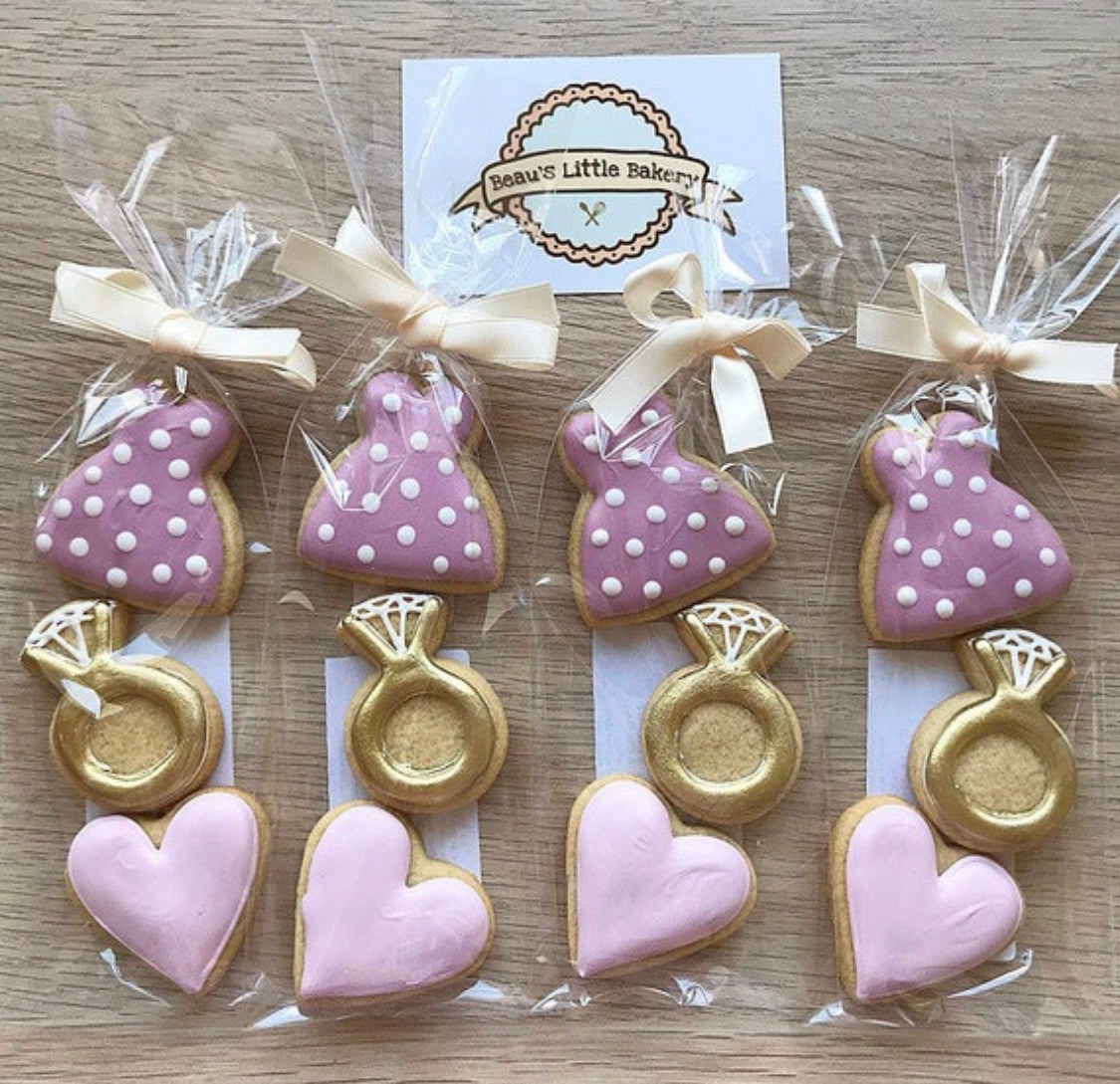 Bridesmaid Bridal Shower Hen Do Mini Biscuits